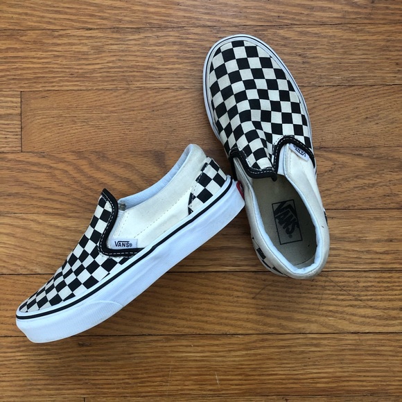 vans youth checkered